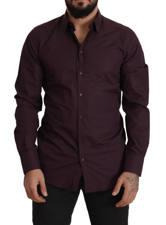 Dolce & Gabbana Regal Purple Slim Fit Dress Shirt Dolce & Gabbana