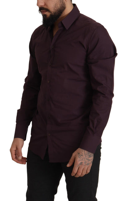 Dolce & Gabbana Regal Purple Slim Fit Dress Shirt Dolce & Gabbana