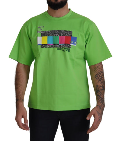 Dolce & Gabbana Chic Green Crewneck Short Sleeve Tee Dolce & Gabbana