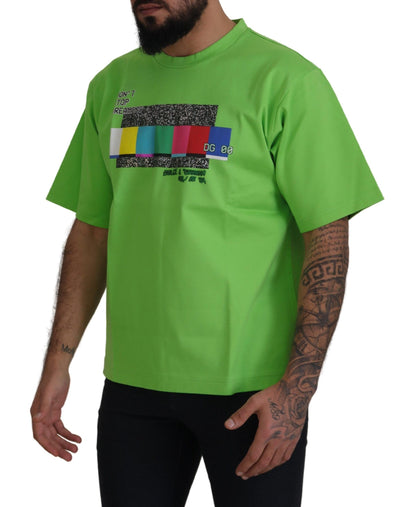 Dolce & Gabbana Chic Green Crewneck Short Sleeve Tee Dolce & Gabbana