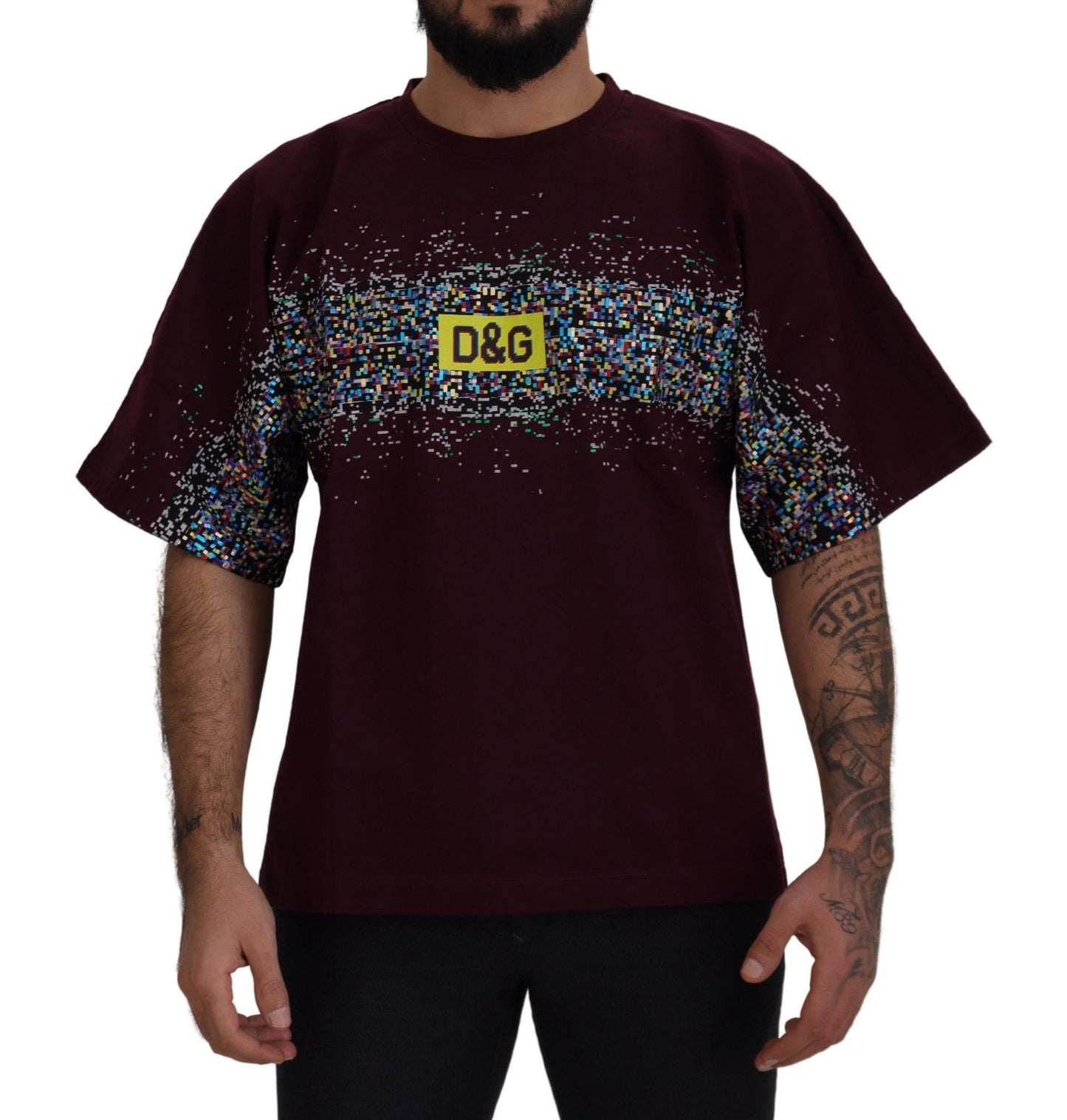 Dolce & Gabbana Bordeaux Crewneck Cotton Tee Dolce & Gabbana