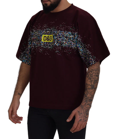 Dolce & Gabbana Bordeaux Crewneck Cotton Tee Dolce & Gabbana