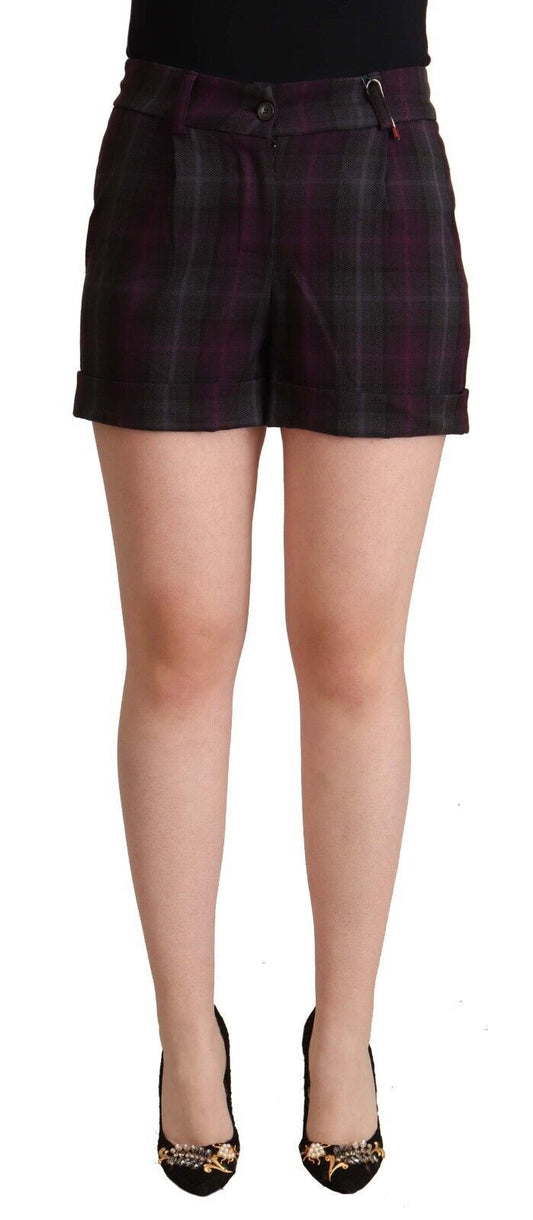 BENCIVENGA Multicolor Mid Waist Checkered Shorts BENCIVENGA