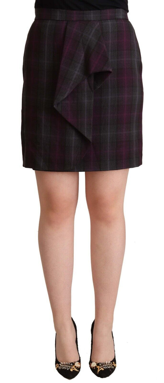 BENCIVENGA Elegant High Waisted Checkered Skirt BENCIVENGA