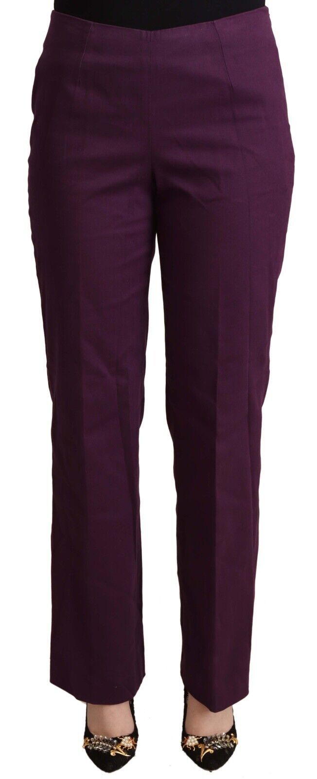 BENCIVENGA Elegant Violet High Waist Tapered Pants BENCIVENGA