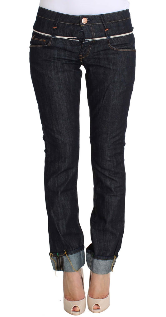 Acht Elegant Straight Leg Dark Blue Jeans Acht