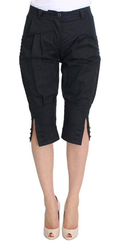 Ermanno Scervino Chic Blue Cotton Casual Pants Ermanno Scervino