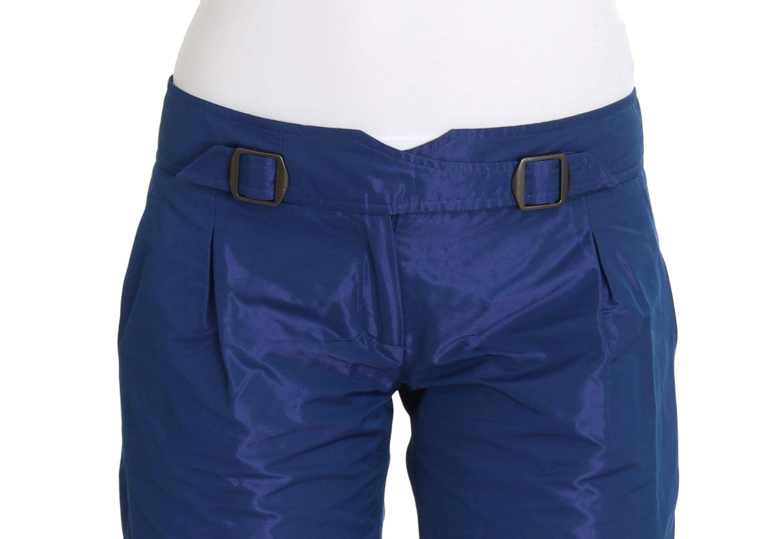 Ermanno Scervino Chic Blue Mid Waist Shorts Ermanno Scervino