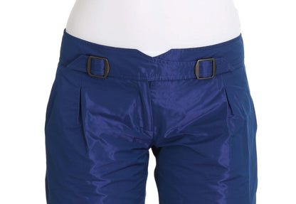 Ermanno Scervino Chic Blue Mid Waist Shorts Ermanno Scervino