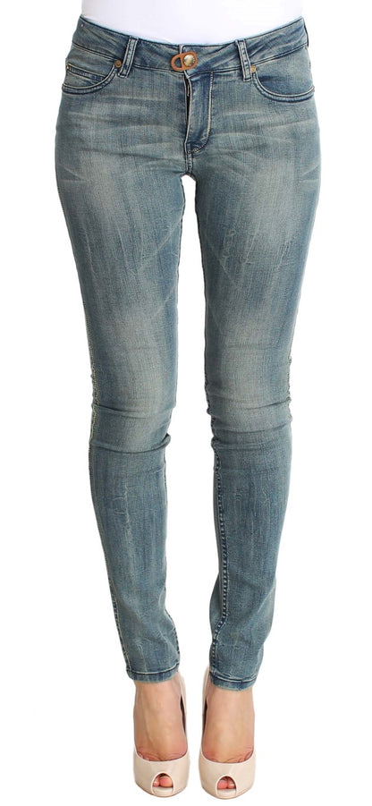 PLEIN SUD Chic Slim Skinny Blue Wash Denim PLEIN SUD