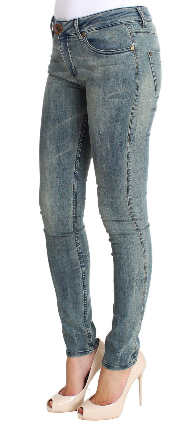 PLEIN SUD Chic Slim Skinny Blue Wash Denim PLEIN SUD