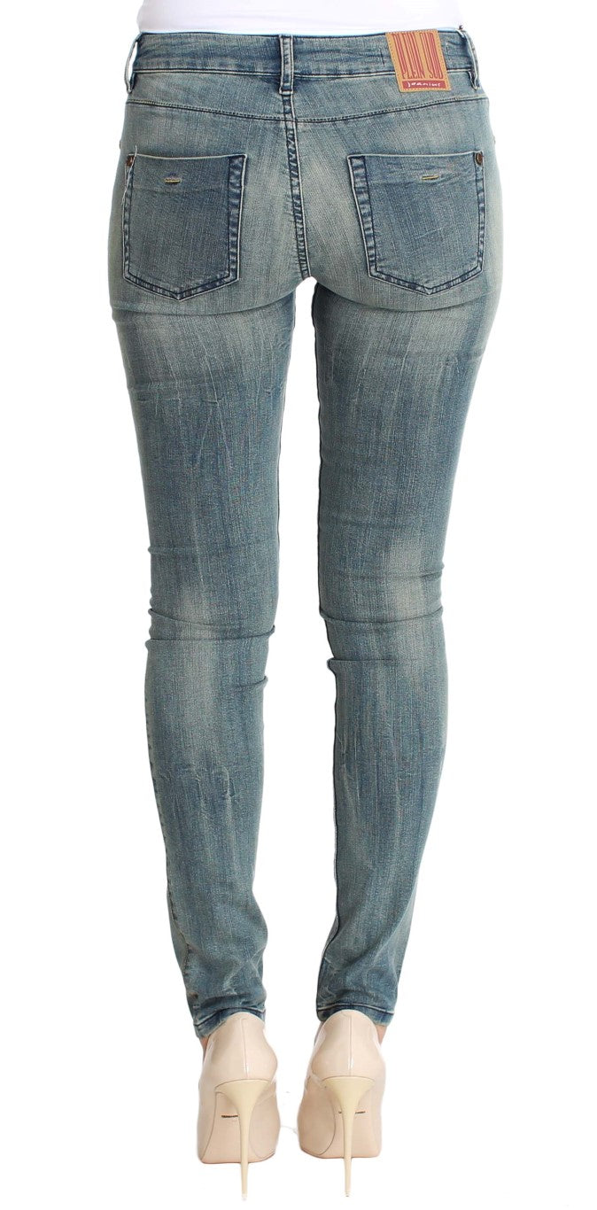 PLEIN SUD Chic Slim Skinny Blue Wash Denim PLEIN SUD