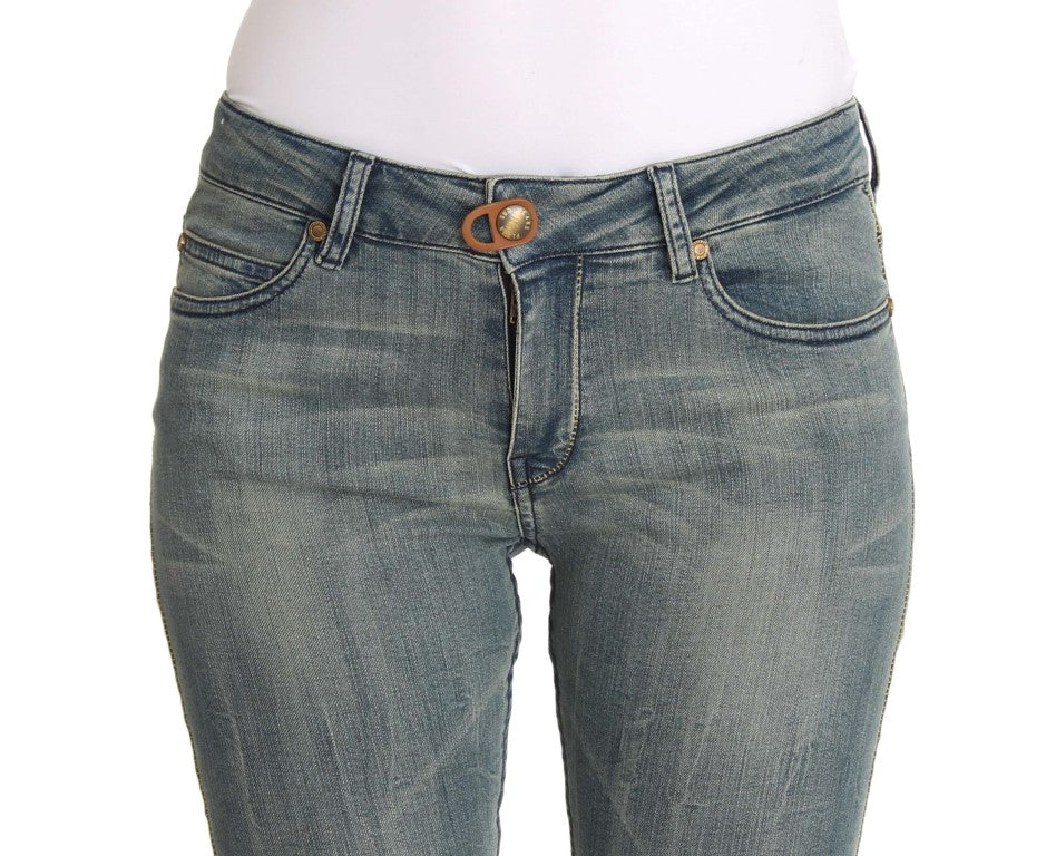 PLEIN SUD Chic Slim Skinny Blue Wash Denim PLEIN SUD