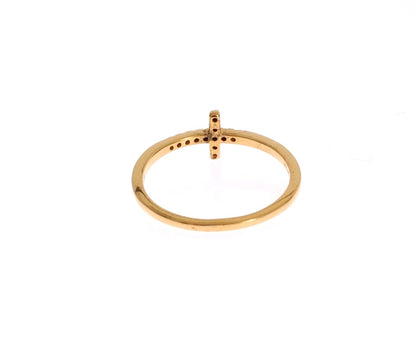 Nialaya Chic Handmade Golden CZ Crystal Ring Nialaya