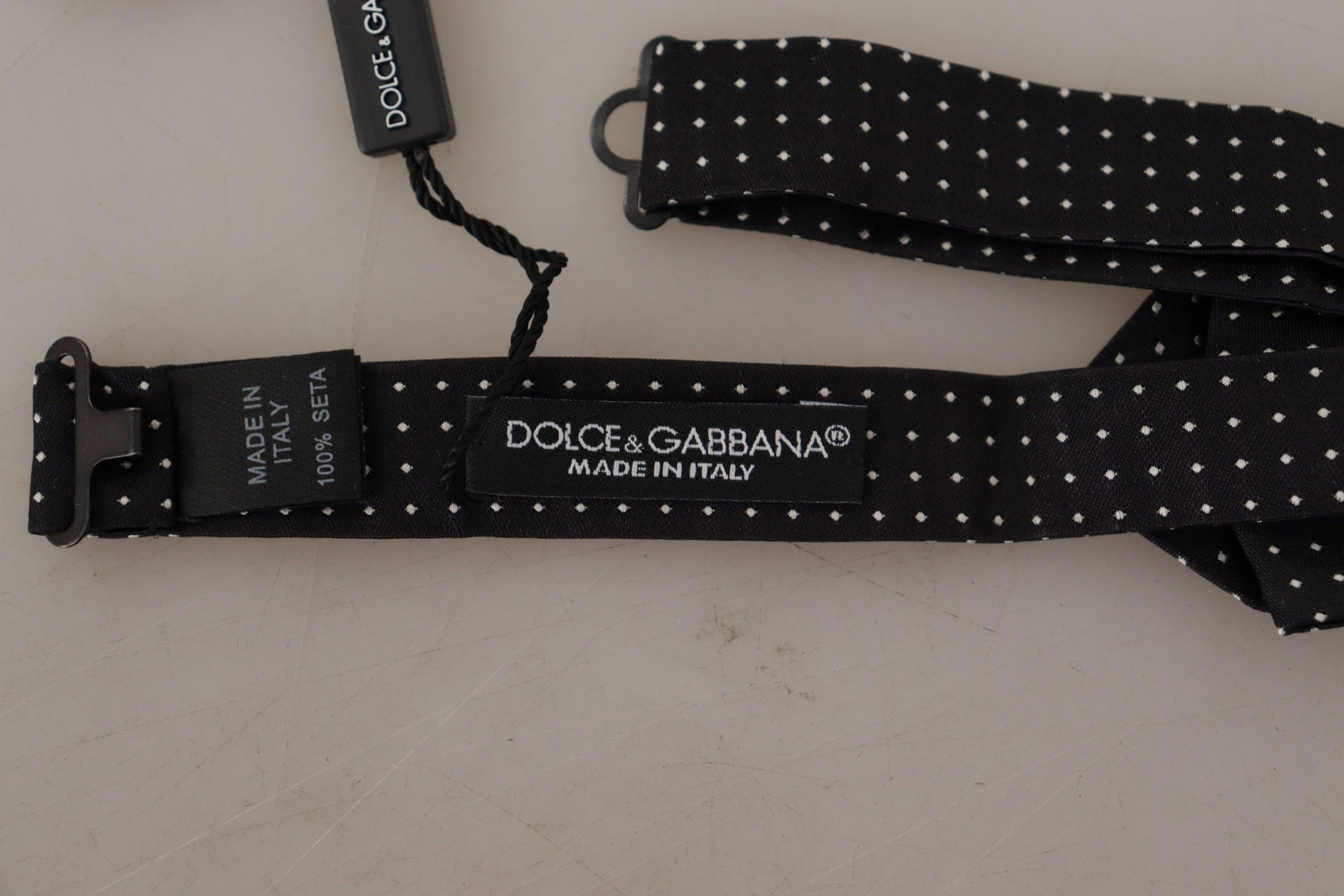 Dolce &amp; Gabbana সূক্ষ্ম সিল্ক পোলকা ডট বো টাই