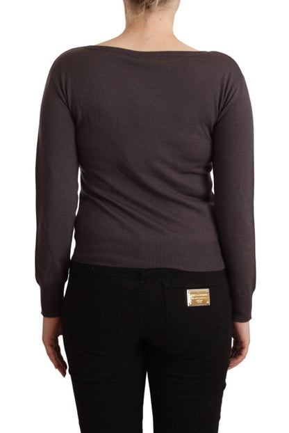 John Galliano Elegant Wool Long Sleeve Sweater John Galliano