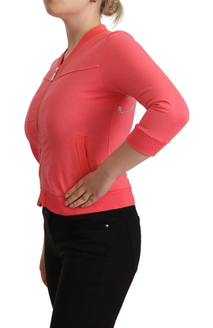 Blumarine Elegant Pink Full Zip Sweater Blumarine