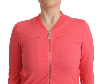 Blumarine Elegant Pink Full Zip Sweater Blumarine