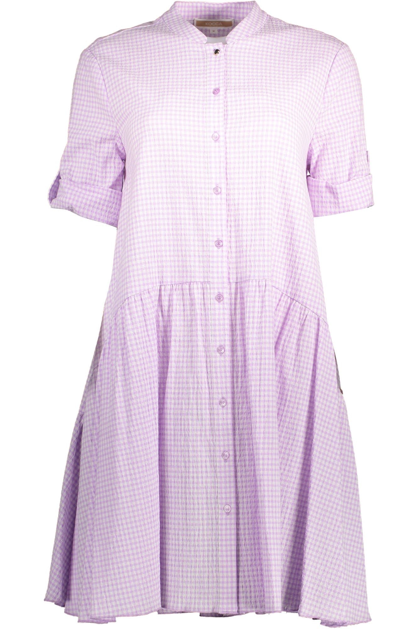 Kocca Chic Pink Cotton Dress with Versatile Sleeves Kocca