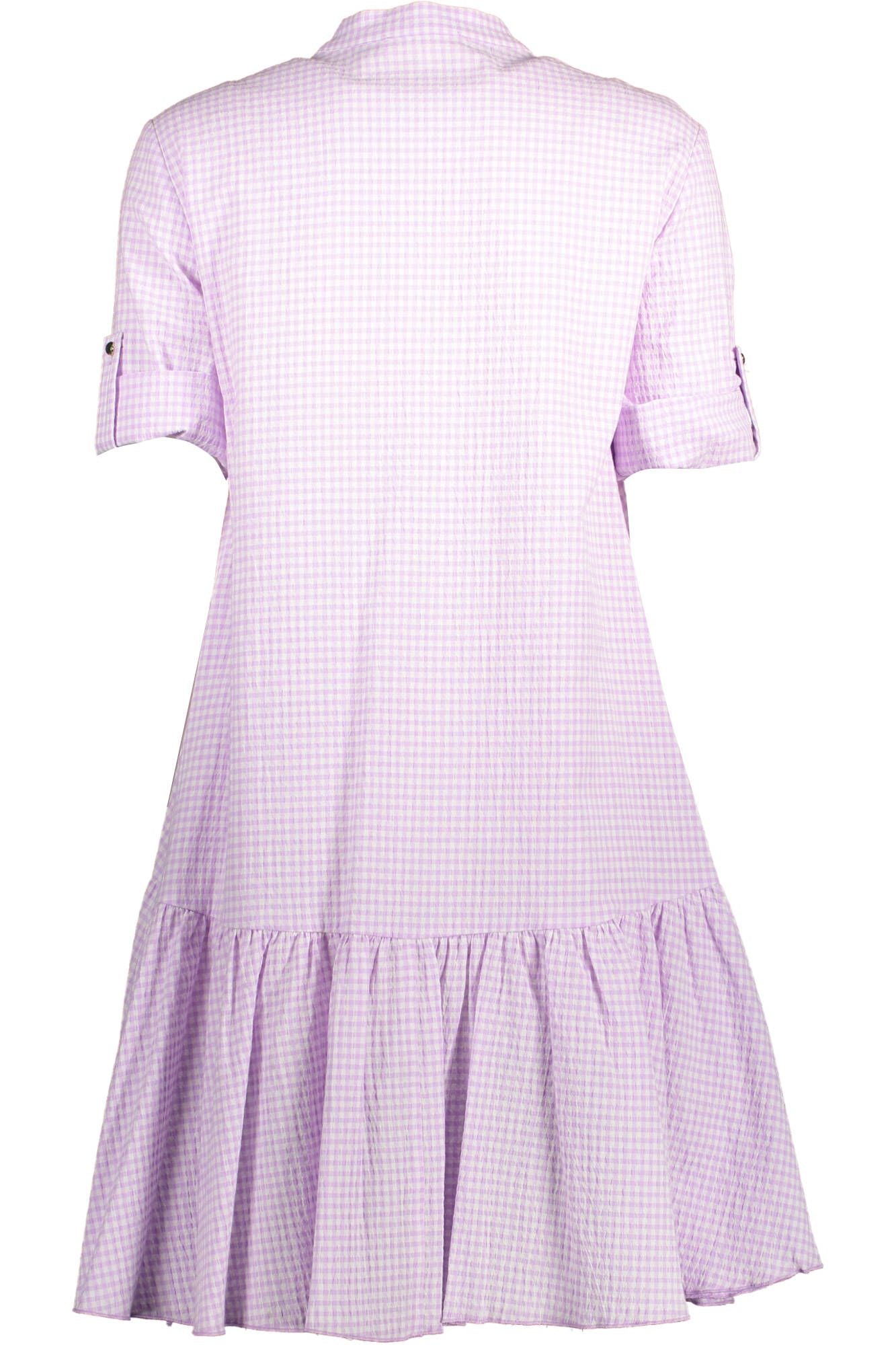 Kocca Chic Pink Cotton Dress with Versatile Sleeves Kocca