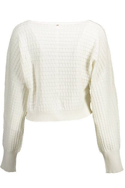 Kocca Chic White Long-Sleeved V-Neck Shirt Kocca