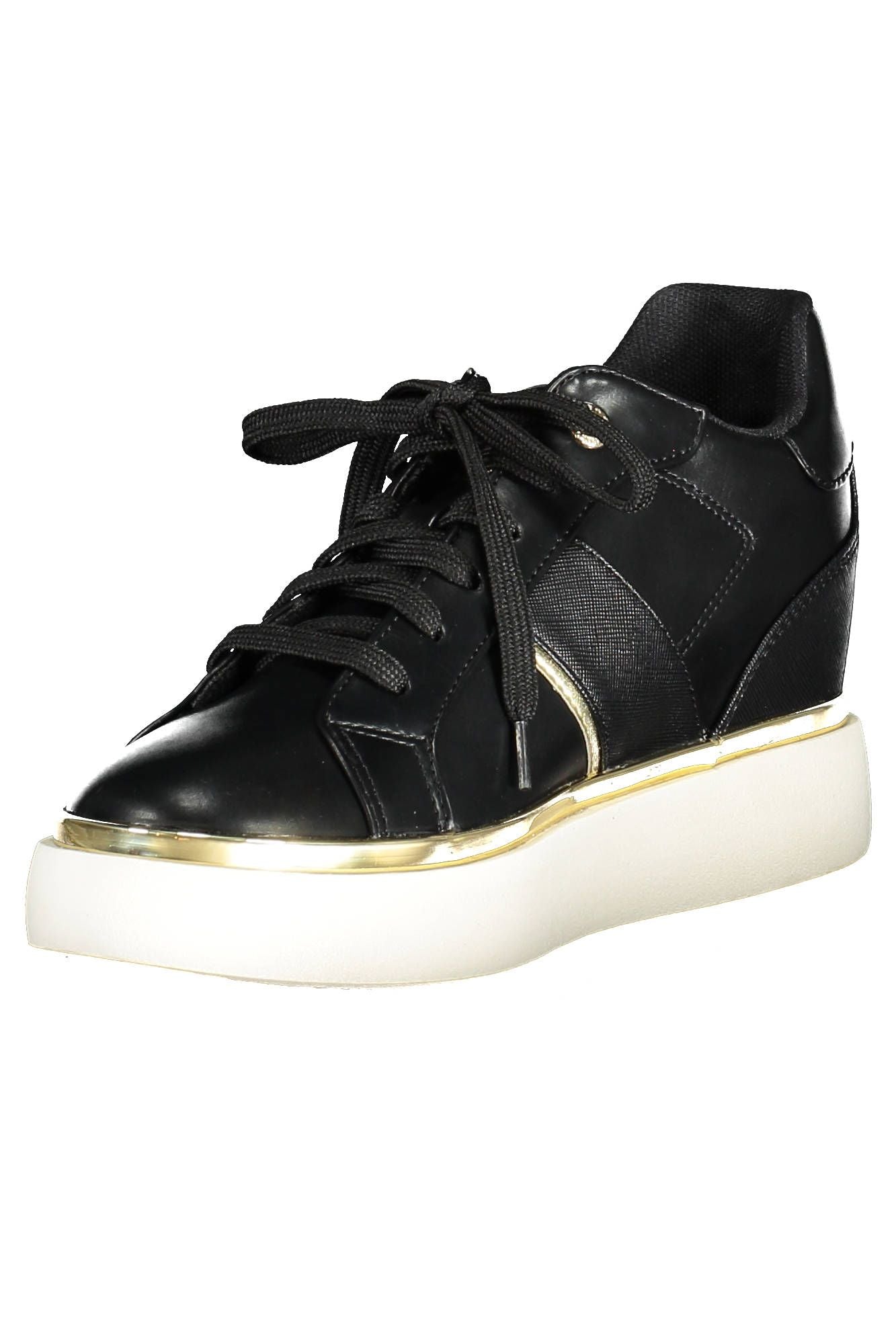 U.S. POLO ASSN. Chic Black Lace-Up Sneakers with Logo Detailing U.S. POLO ASSN.