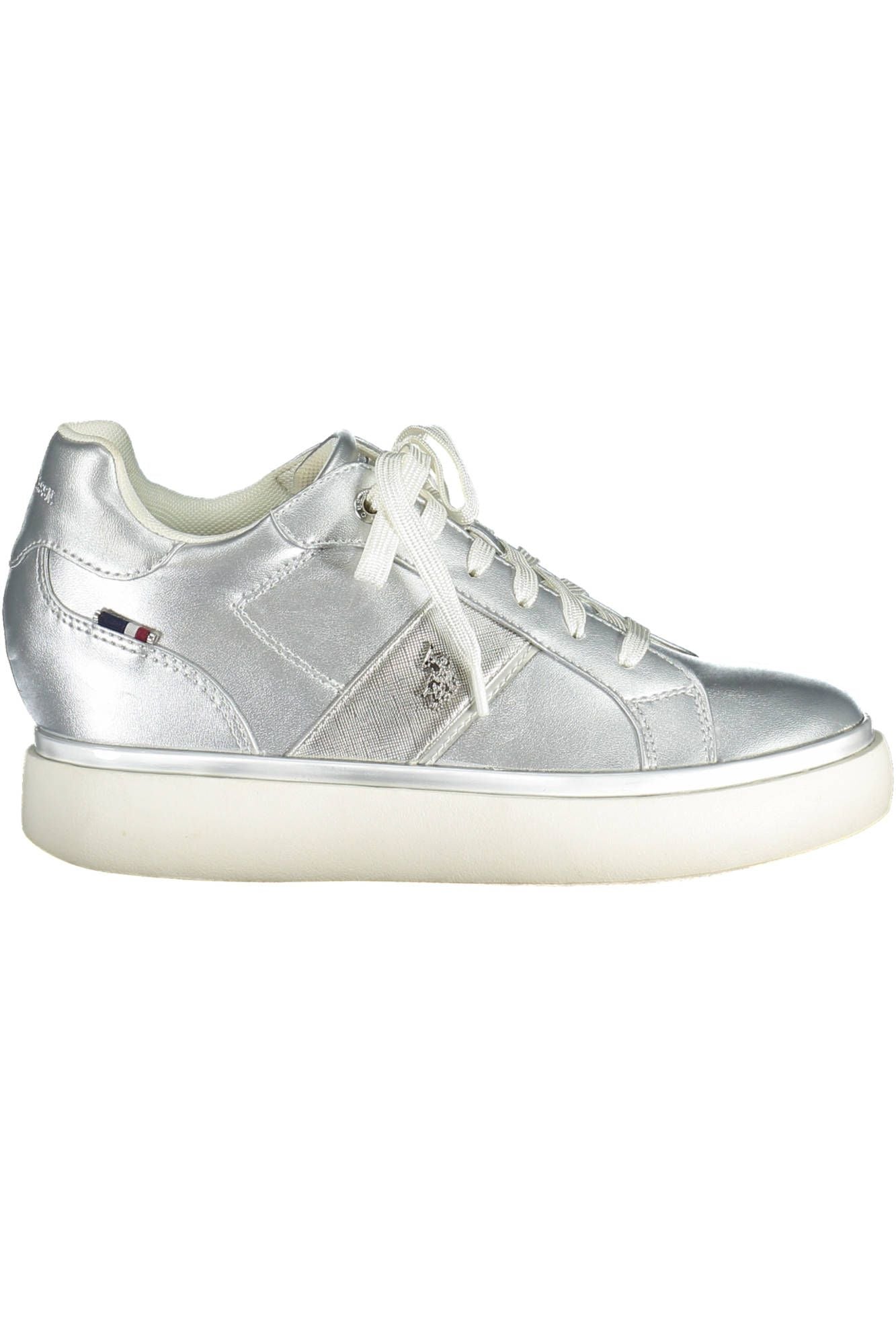 U.S. POLO ASSN. Silver Lace-Up Sports Sneakers with Logo Detail U.S. POLO ASSN.