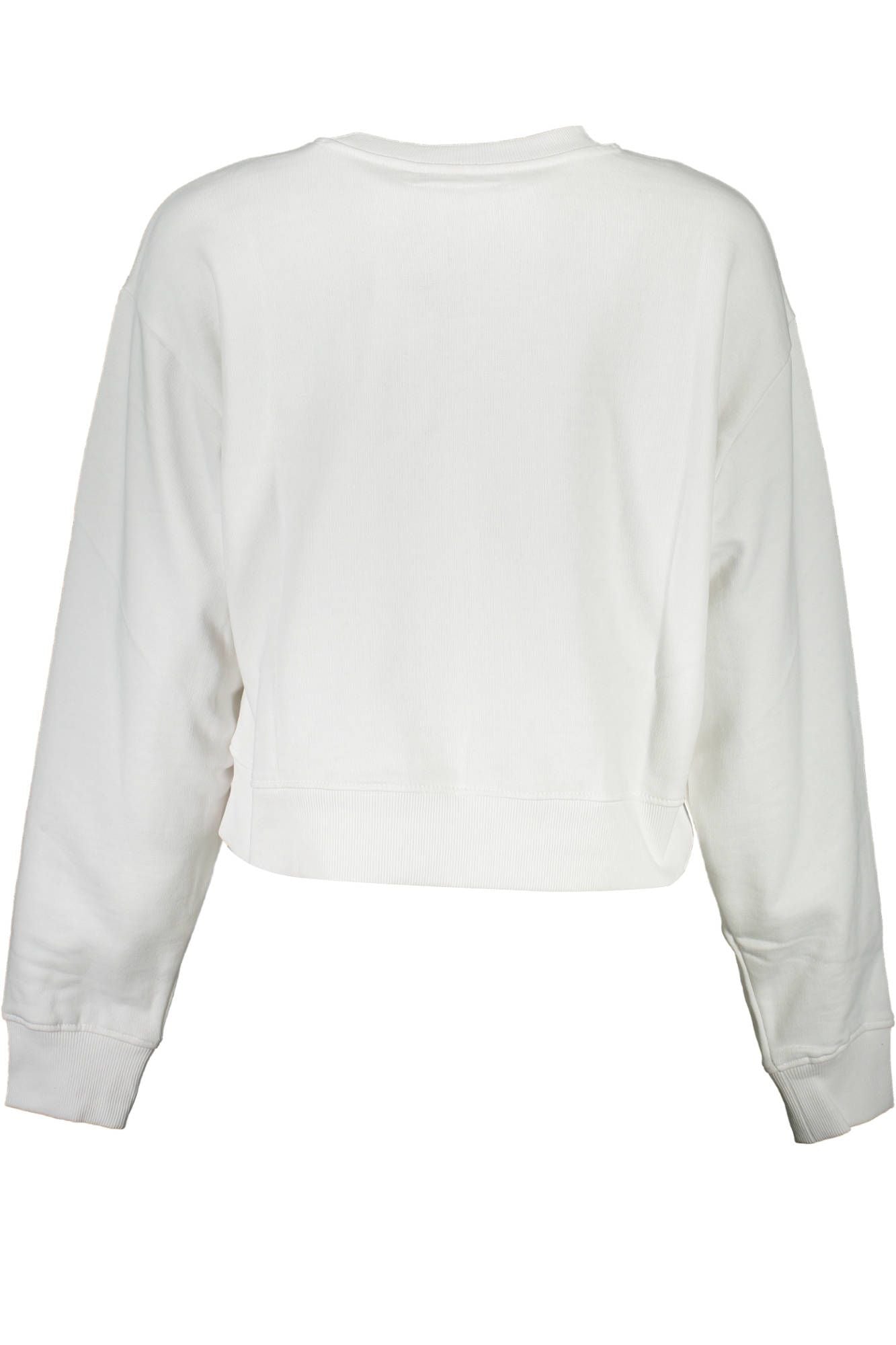 Guess Jeans Chic White Cotton Sweatshirt with Logo Print Guess Jeans