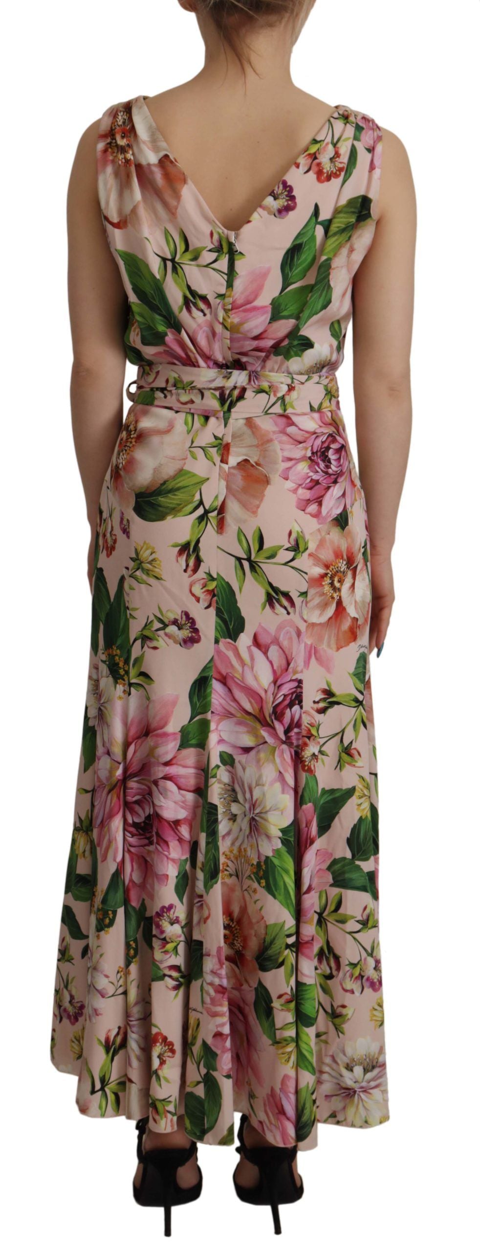 Dolce & Gabbana Elegant Floral Silk Wrap Dress Dolce & Gabbana