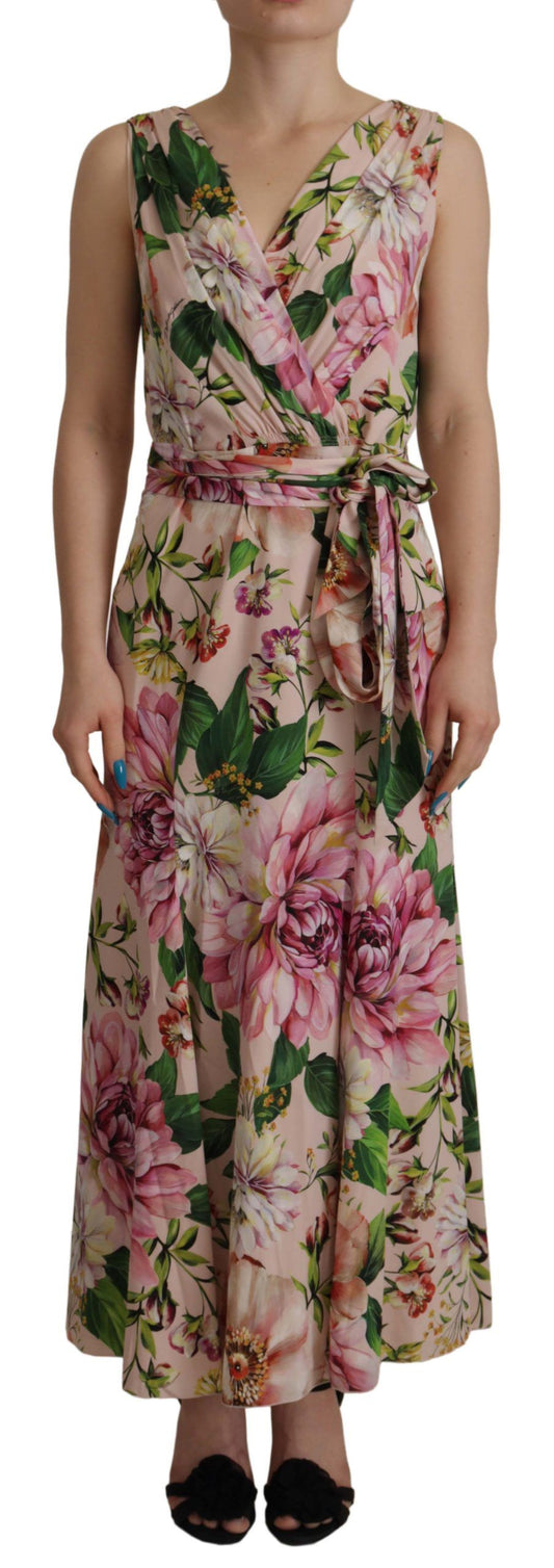 Dolce & Gabbana Elegant Floral Silk Wrap Dress Dolce & Gabbana