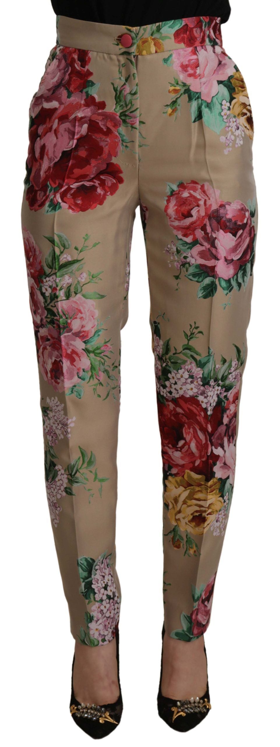 Dolce & Gabbana Floral High-Waist Dress Pants Dolce & Gabbana