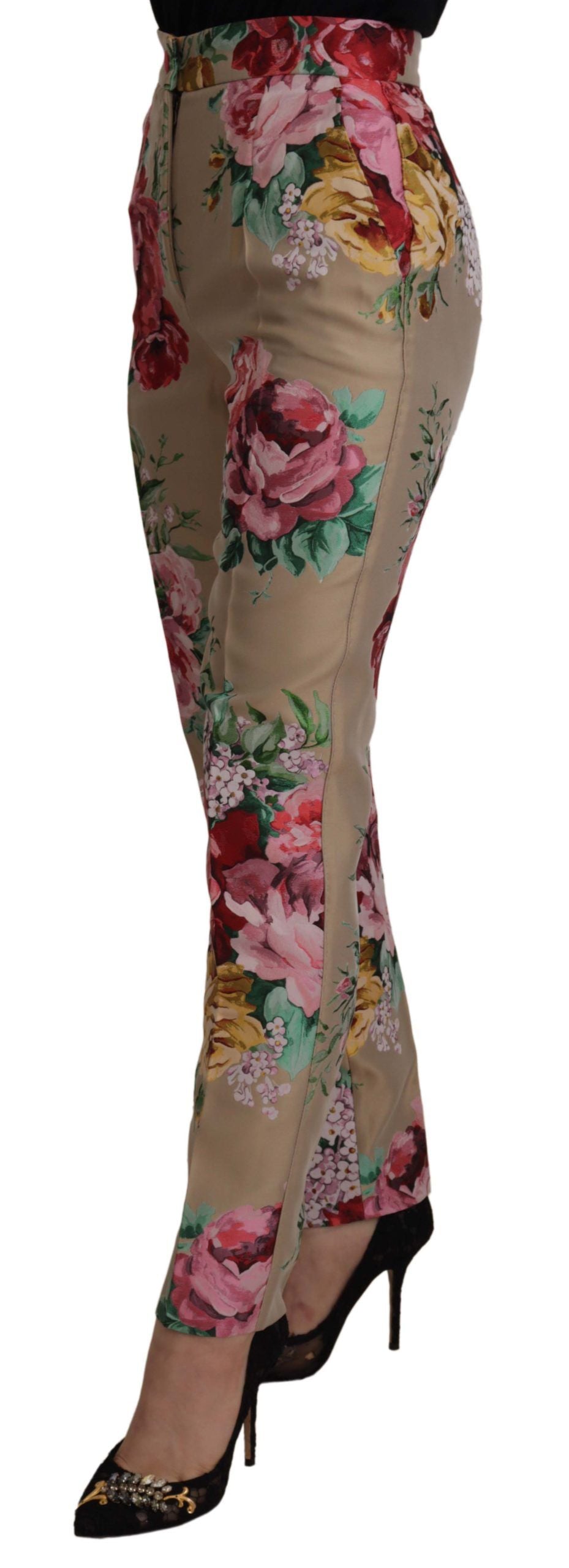 Dolce & Gabbana Floral High-Waist Dress Pants Dolce & Gabbana