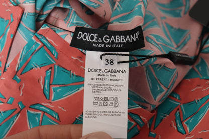 Dolce & Gabbana Chic Pink Sailboat Print Cotton Top Dolce & Gabbana