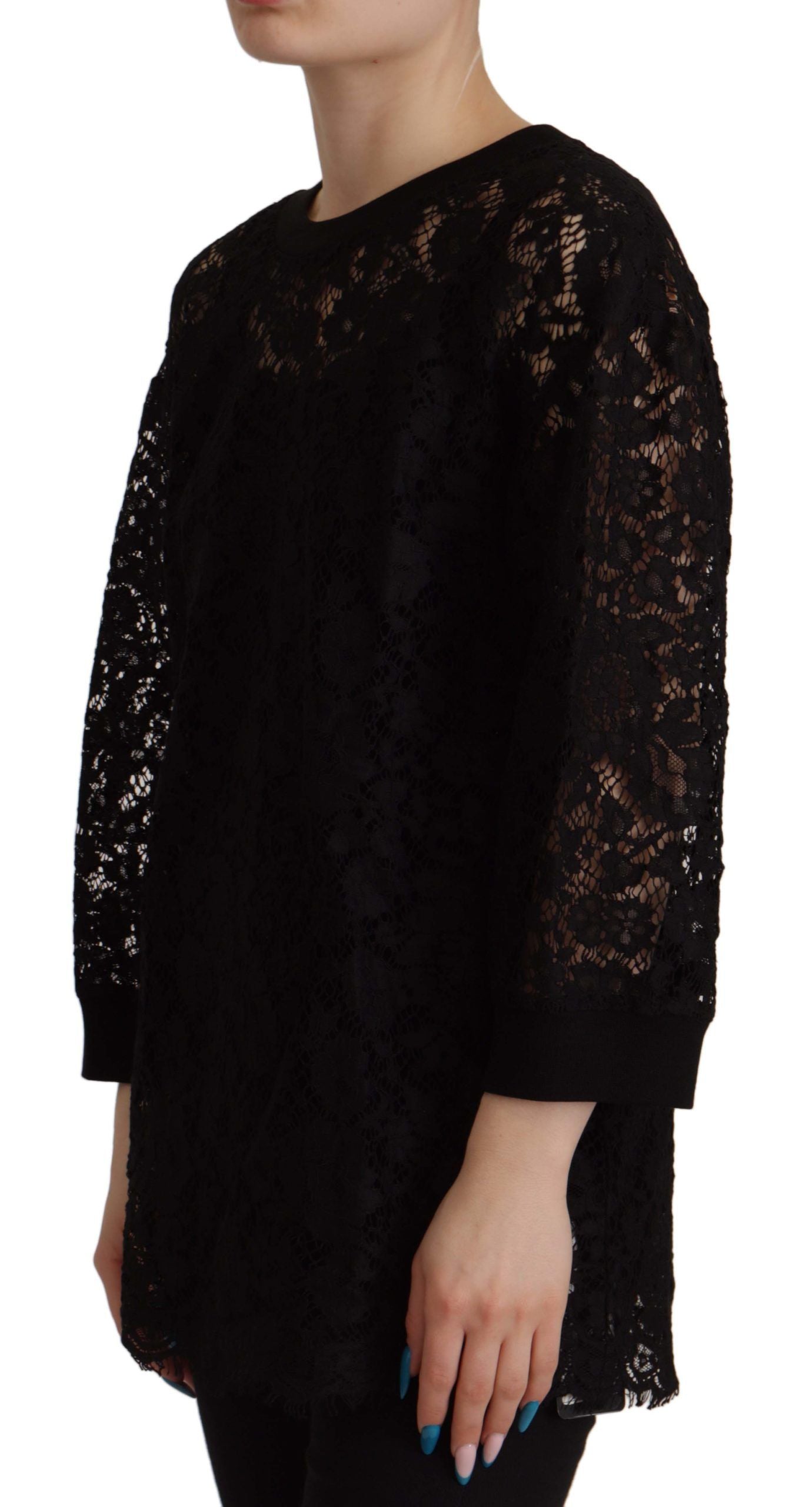 Dolce & Gabbana Elegant Black Long Sleeve Blouse Top Dolce & Gabbana