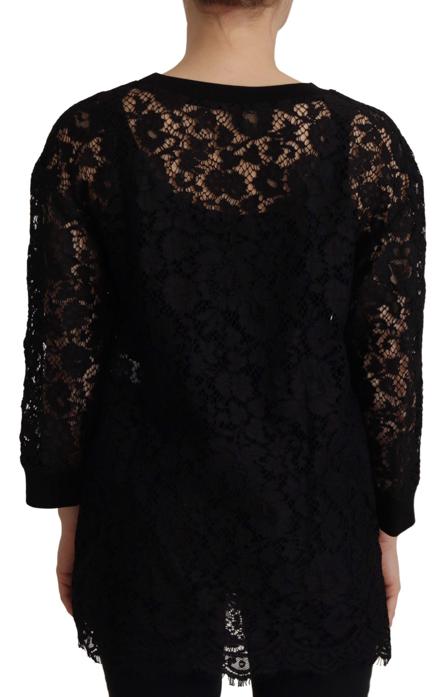 Dolce & Gabbana Elegant Black Long Sleeve Blouse Top Dolce & Gabbana