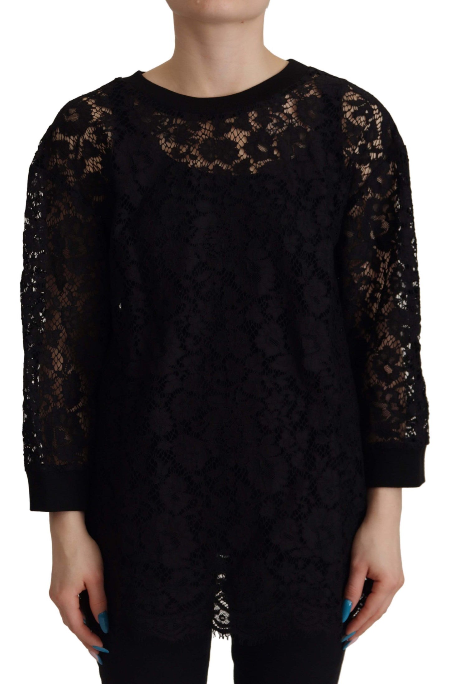 Dolce & Gabbana Elegant Black Long Sleeve Blouse Top Dolce & Gabbana