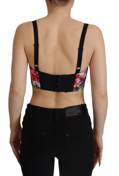 Dolce & Gabbana Floral Print Cropped Corset Top Dolce & Gabbana