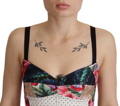 Dolce & Gabbana Floral Print Cropped Corset Top Dolce & Gabbana