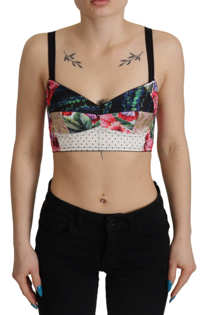 Dolce & Gabbana Floral Print Cropped Corset Top Dolce & Gabbana