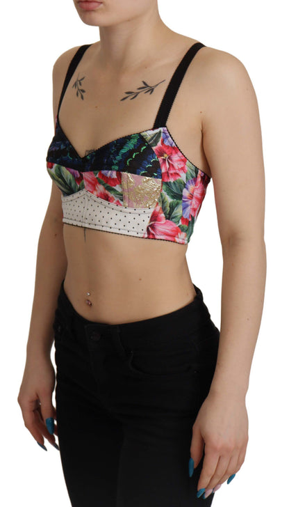 Dolce & Gabbana Floral Print Cropped Corset Top Dolce & Gabbana