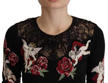 Dolce & Gabbana Embroidered Angel Cardigan Sweater Dolce & Gabbana