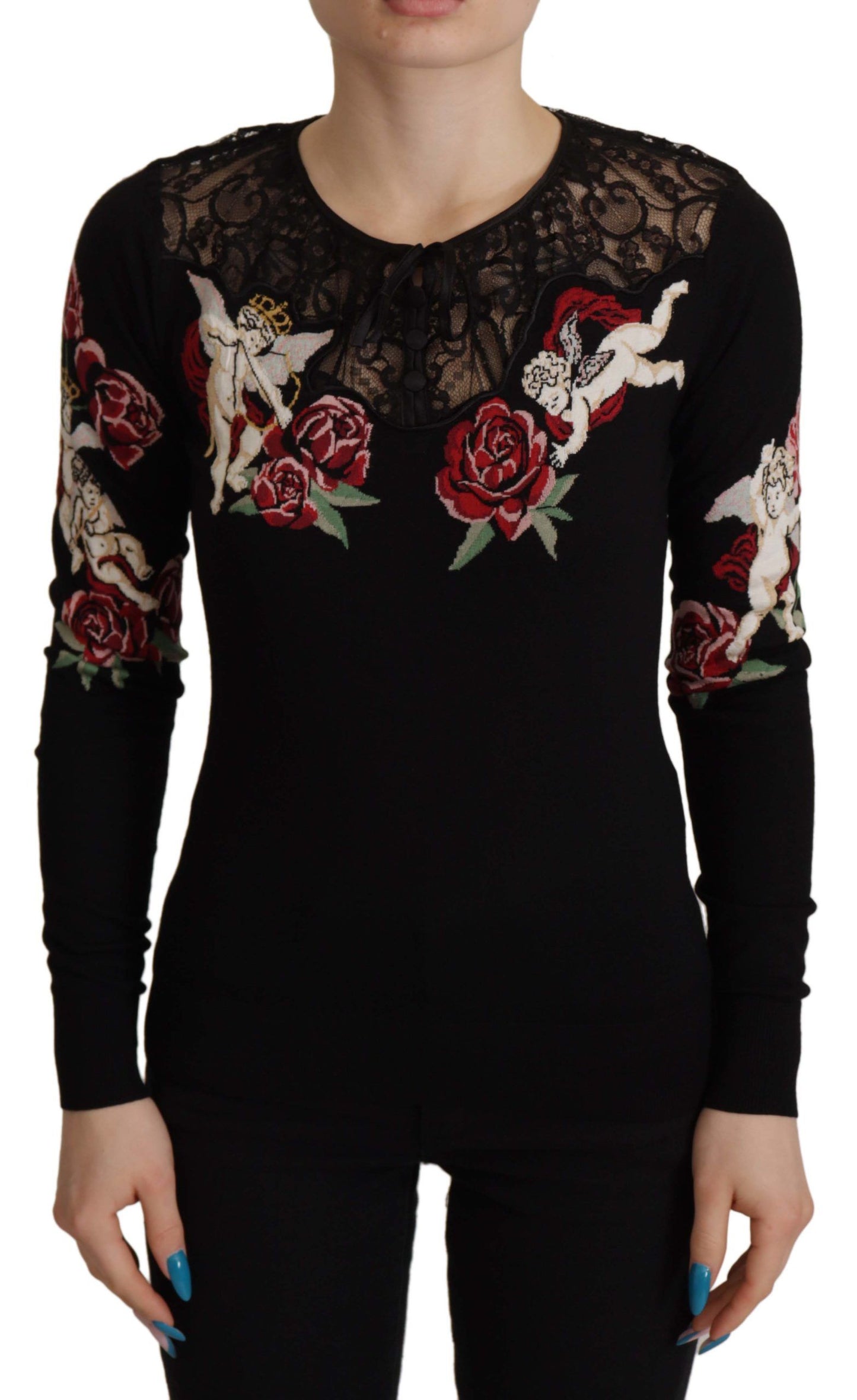 Dolce & Gabbana Embroidered Angel Cardigan Sweater Dolce & Gabbana