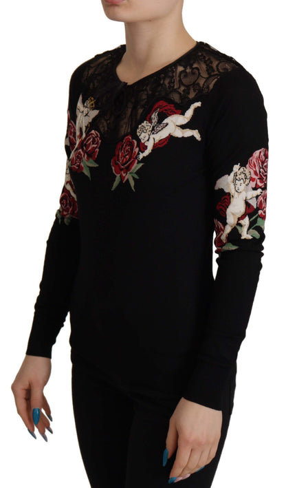 Dolce & Gabbana Embroidered Angel Cardigan Sweater Dolce & Gabbana