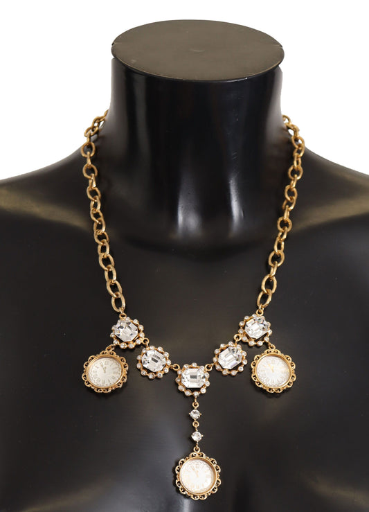 Dolce & Gabbana Elegant Timekeeper Statement Necklace Dolce & Gabbana