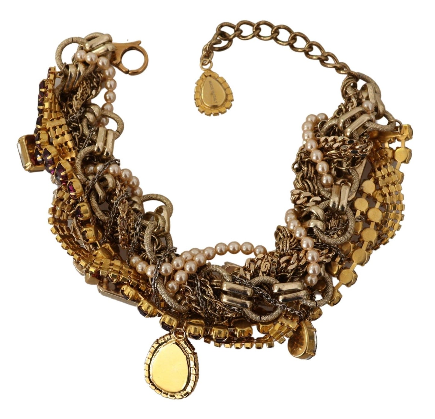 Dolce & Gabbana Sicilian Sparkle Gold-Tone Statement Necklace Dolce & Gabbana