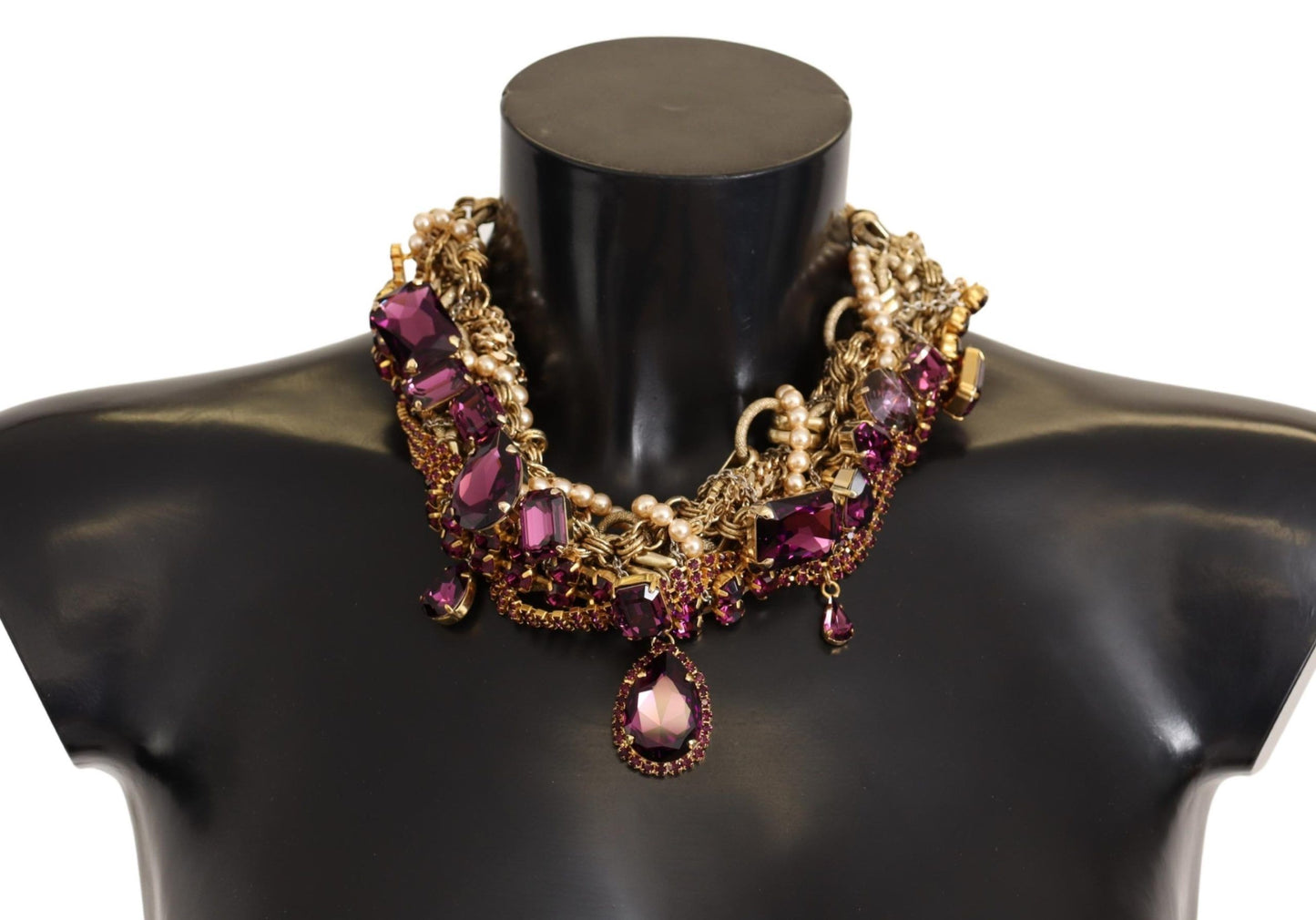 Dolce & Gabbana Sicilian Sparkle Gold-Tone Statement Necklace Dolce & Gabbana