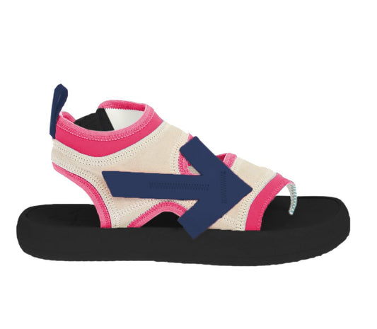 Off-White Fuchsia Neoprene Suede Sandals Off-White