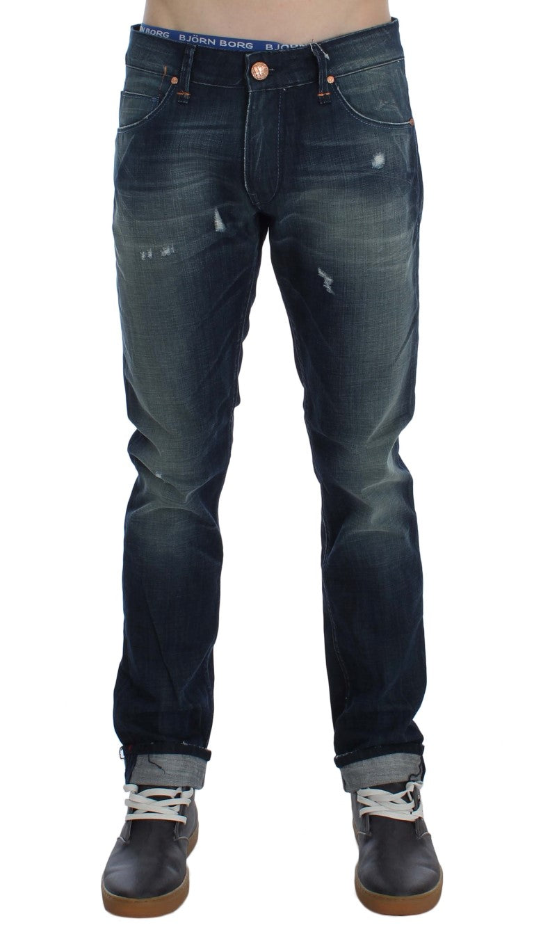 Acht Sleek Slim Fit Italian Denim Jeans Acht