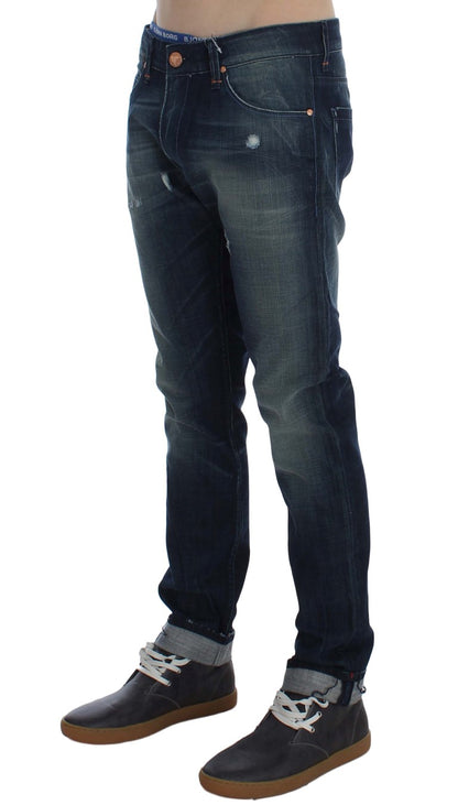 Acht Sleek Slim Fit Italian Denim Jeans Acht