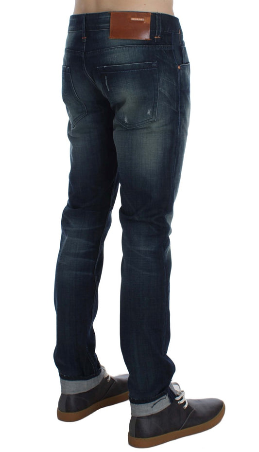 Acht Sleek Slim Fit Italian Denim Jeans Acht